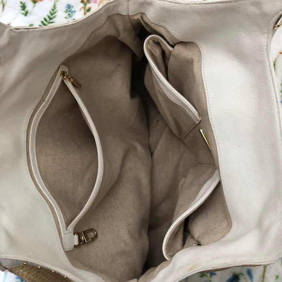 Cole Haan Collection Woven Straw Leather Large Bag - Picture 11 of 16